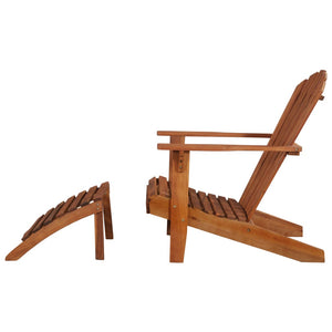 Sedia da Giardino Adirondack con Poggiapiedi Massello di Acacia 44117