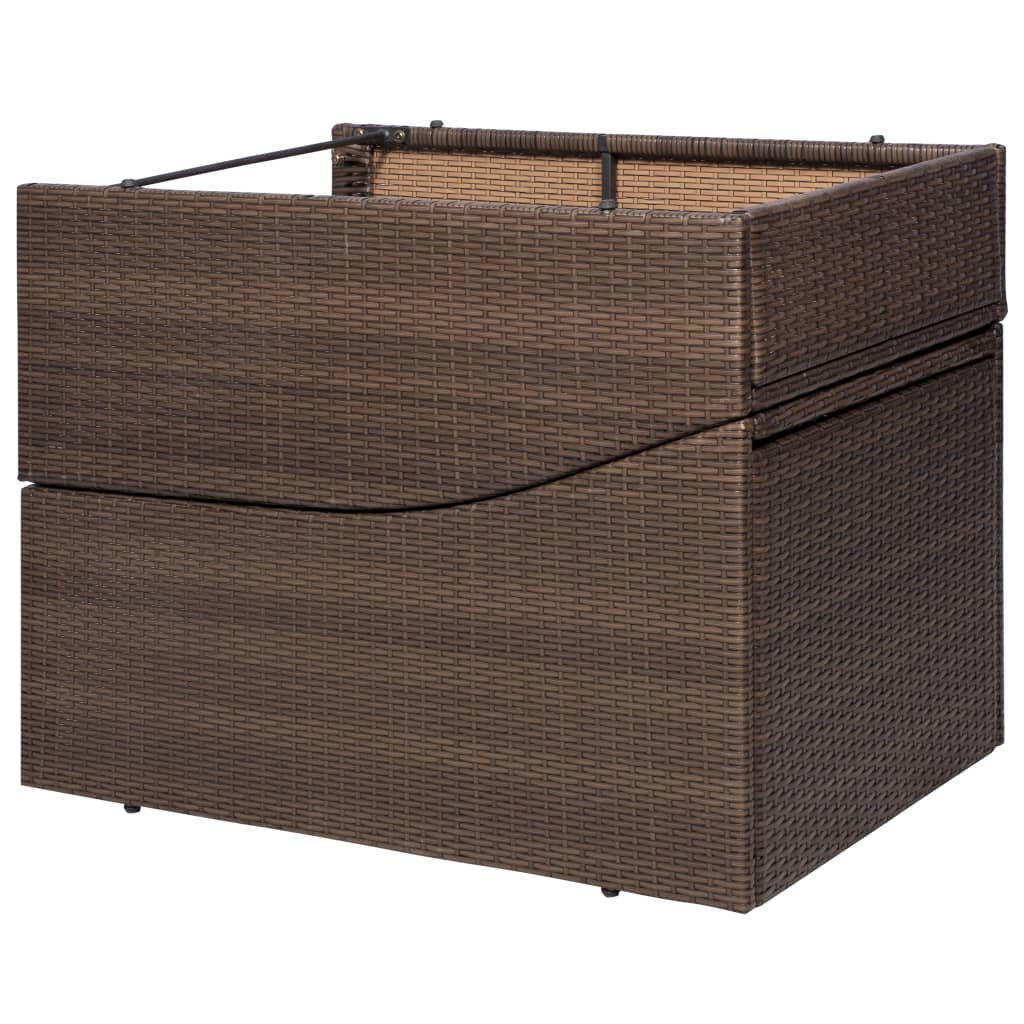 Lettino con Cuscino in Polyrattan Marrone cod mxl 62870