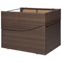 Lettino con Cuscino in Polyrattan Marrone cod mxl 62870