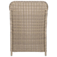 Sedie da Esterno con Cuscini 2 pz in Polyrattan Marrone   cod mxl 13980