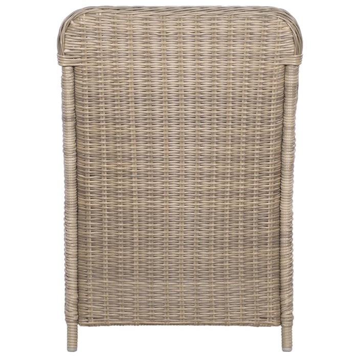 Sedie da Esterno con Cuscini 2 pz in Polyrattan Marrone 44147