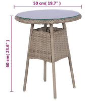 Set da Bistro 3 pz con Cuscini in Polyrattan Marrone cod mxl 37418