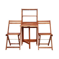 Set da Bistrot 3 pz Pieghevole in Legno Massello di Acacia cod mxl 40535