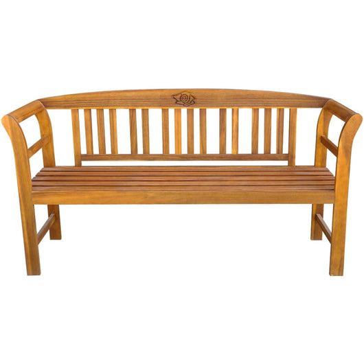 Panca da giardino mobili da giardino per esterni terrazza 157 x 45 x 82,5 cm in legno massello di acacia 02_0011258