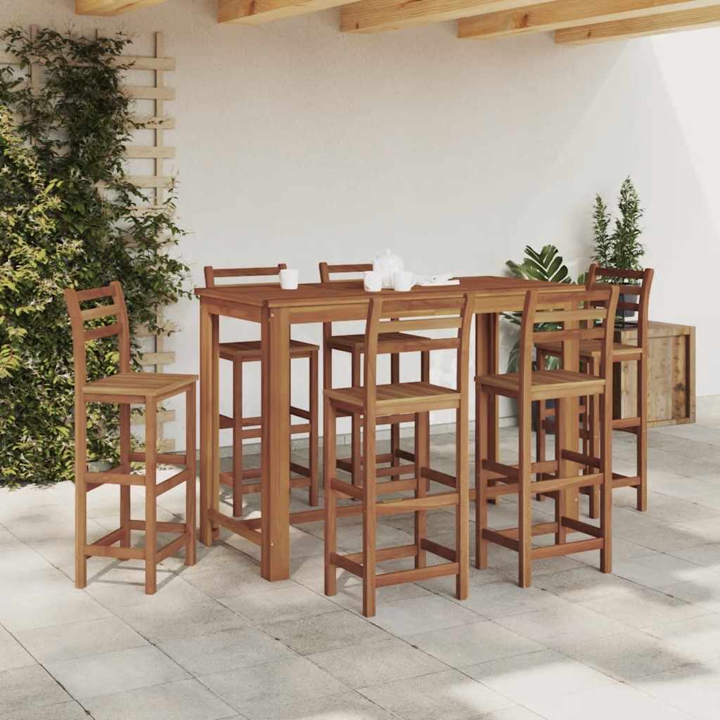 Tavolo da Bar in Legno Massello di Acacia 150x70x105 cm 246665