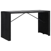 Set Mobili da Pranzo per Giardino 9 pz in Polyrattan Nero cod mxl 35375