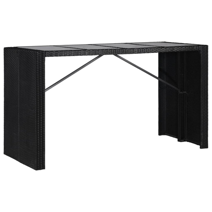 Set Mobili da Pranzo per Giardino 9 pz in Polyrattan Nero cod mxl 35375