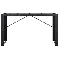 Set Mobili da Pranzo per Giardino 9 pz in Polyrattan Nero cod mxl 35375