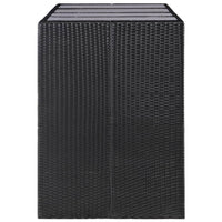 Set Mobili da Pranzo per Giardino 9 pz in Polyrattan Nero cod mxl 35375