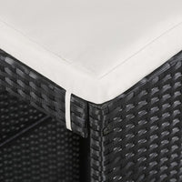 Set Mobili da Pranzo per Giardino 9 pz in Polyrattan Nero cod mxl 35375