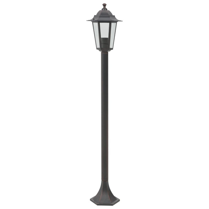 Lampioni da Giardino 6pz E27 110 cm Alluminio Bronzo 44205