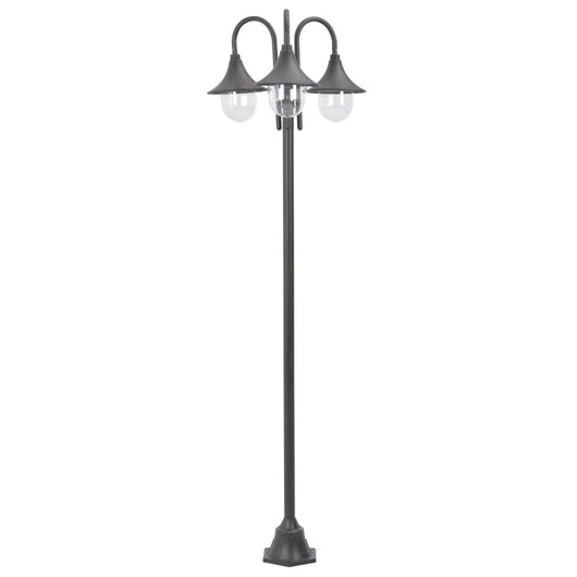 Lampada da giardino E27 220 cm alluminio 3 luci Bronzo marrone 02_0042541