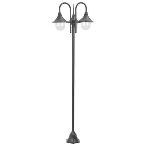 Lampada da giardino E27 220 cm alluminio 3 luci Bronzo marrone 02_0042541