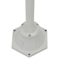 Lampione da Giardino E27 220 cm Alluminio 2 Lampade Bianco 44208