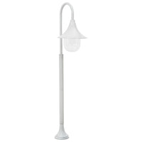 Lampione da Giardino E27 120 cm Alluminio Bianco cod mxl 65961