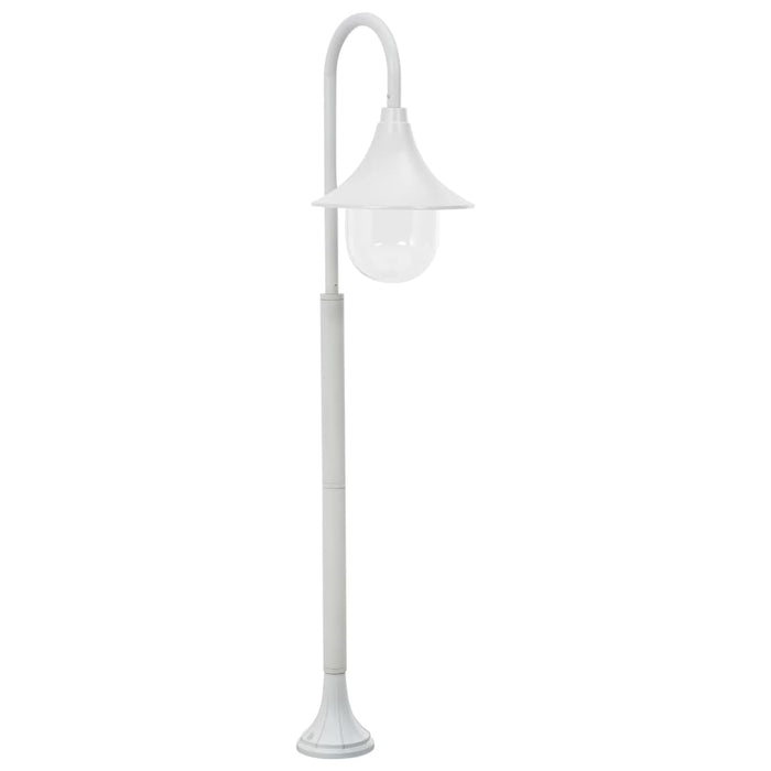 Lampione da giardino E27 120 cm alluminio bianco 02_0042535