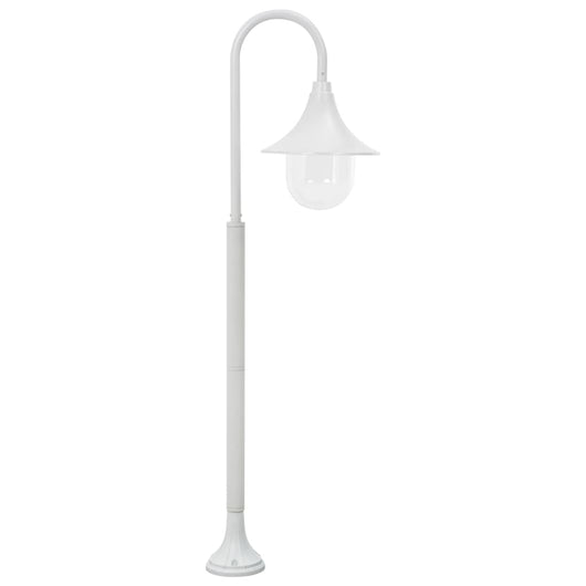 Lampione da Giardino E27 120 cm Alluminio Bianco 44210