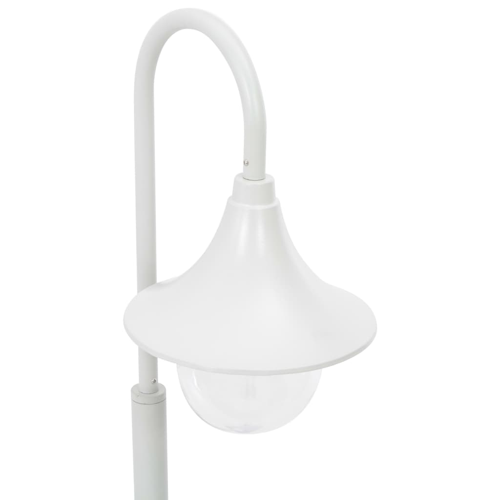 Lampione da giardino E27 120 cm alluminio bianco 02_0042535