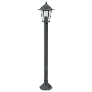 Lampioni da Giardino 6pz-Lampada da giardino E27 110 cm Alluminio Verde Scuro