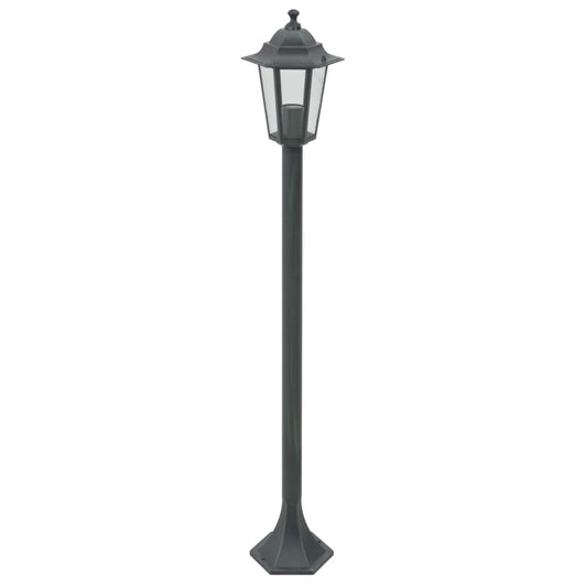Lampioni da Giardino 6pz-Lampada da giardino E27 110 cm Alluminio Verde Scuro