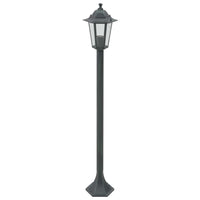 Lampioni da Giardino 6pz E27 110 cm Alluminio Verde Scuro 44214