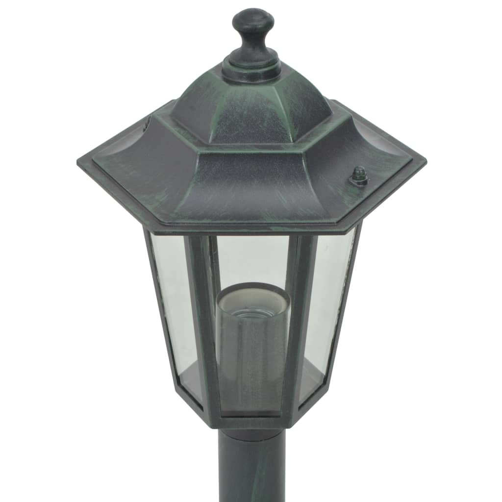 Lampioni da Giardino 6pz E27 110 cm Alluminio Verde Scuro 44214