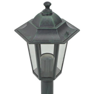Lampioni da Giardino 6pz E27 110 cm Alluminio Verde Scuro 44214