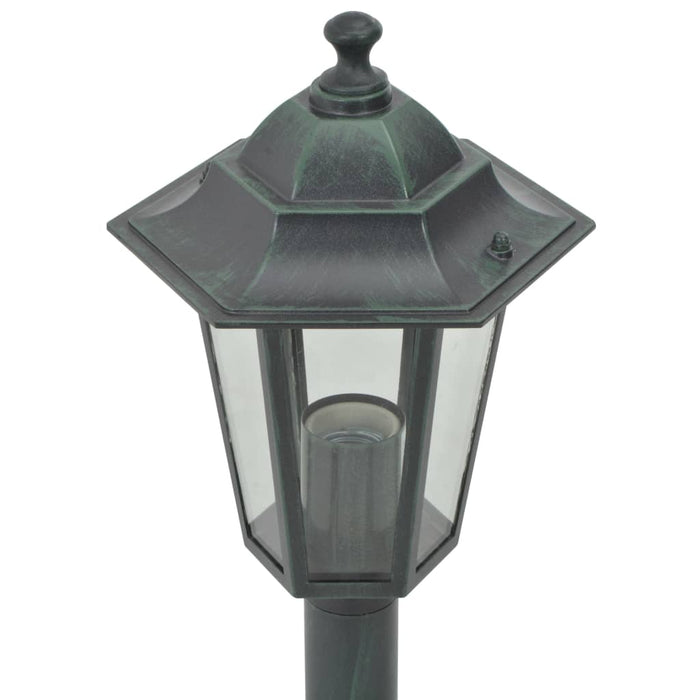 Lampioni da Giardino 6pz E27 110 cm Alluminio Verde Scuro 44214