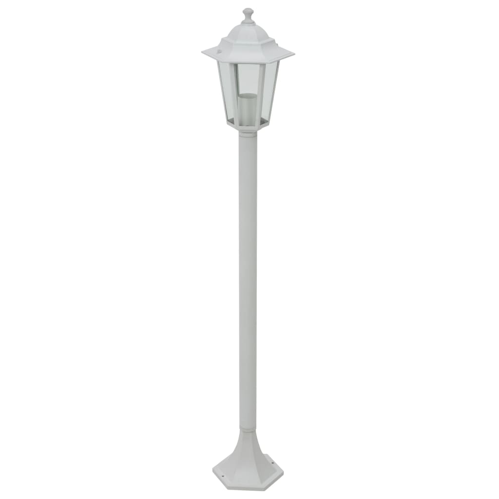 Lampioni da Giardino 6 pz-Lampada da giardino E27 110 cm in Alluminio Bianco