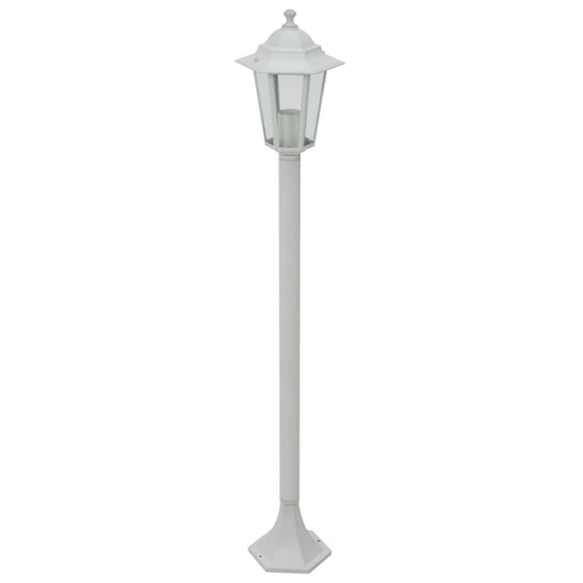 Lampioni da Giardino 6 pz-Lampada da giardino E27 110 cm in Alluminio Bianco