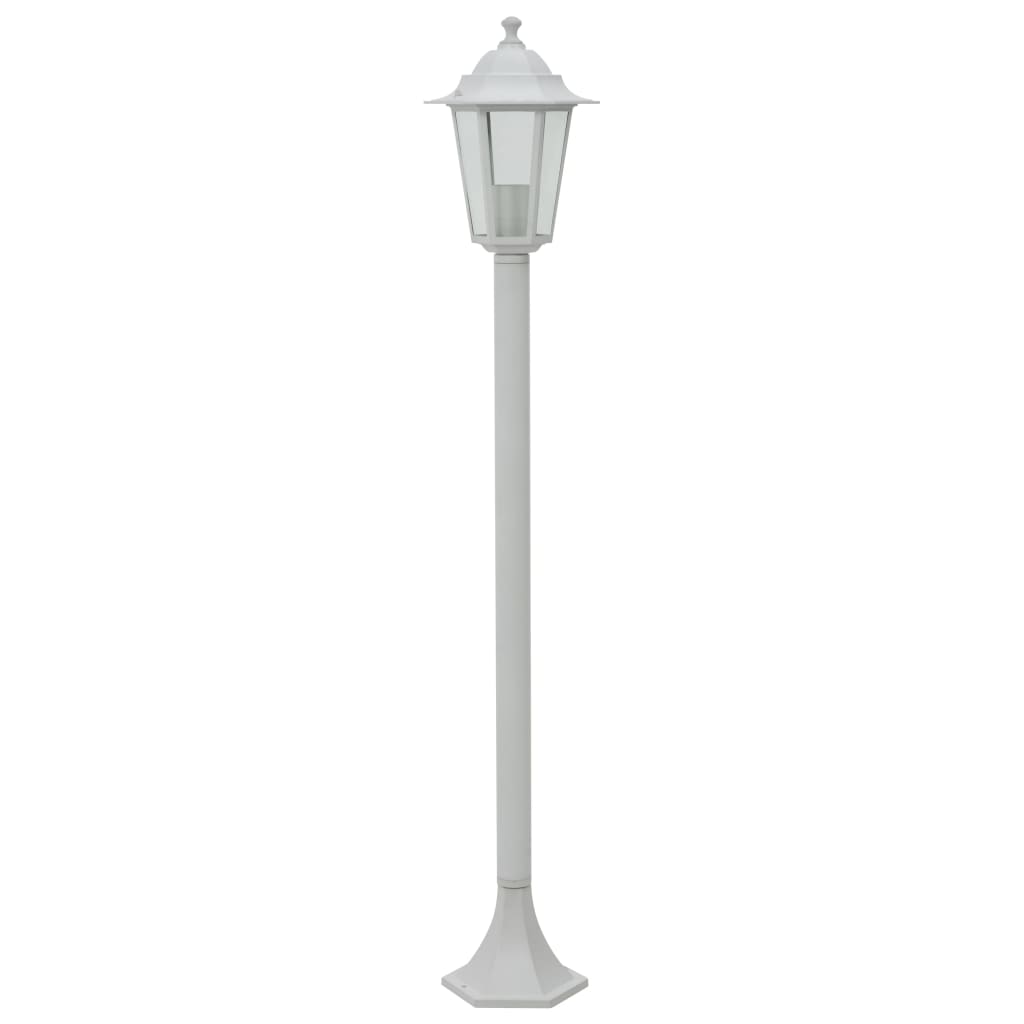Lampioni da Giardino 6 pz E27 110 cm in Alluminio Bianco 44215