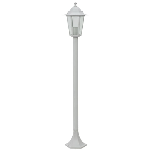 Lampioni da Giardino 6 pz-Lampada da giardino E27 110 cm in Alluminio Bianco