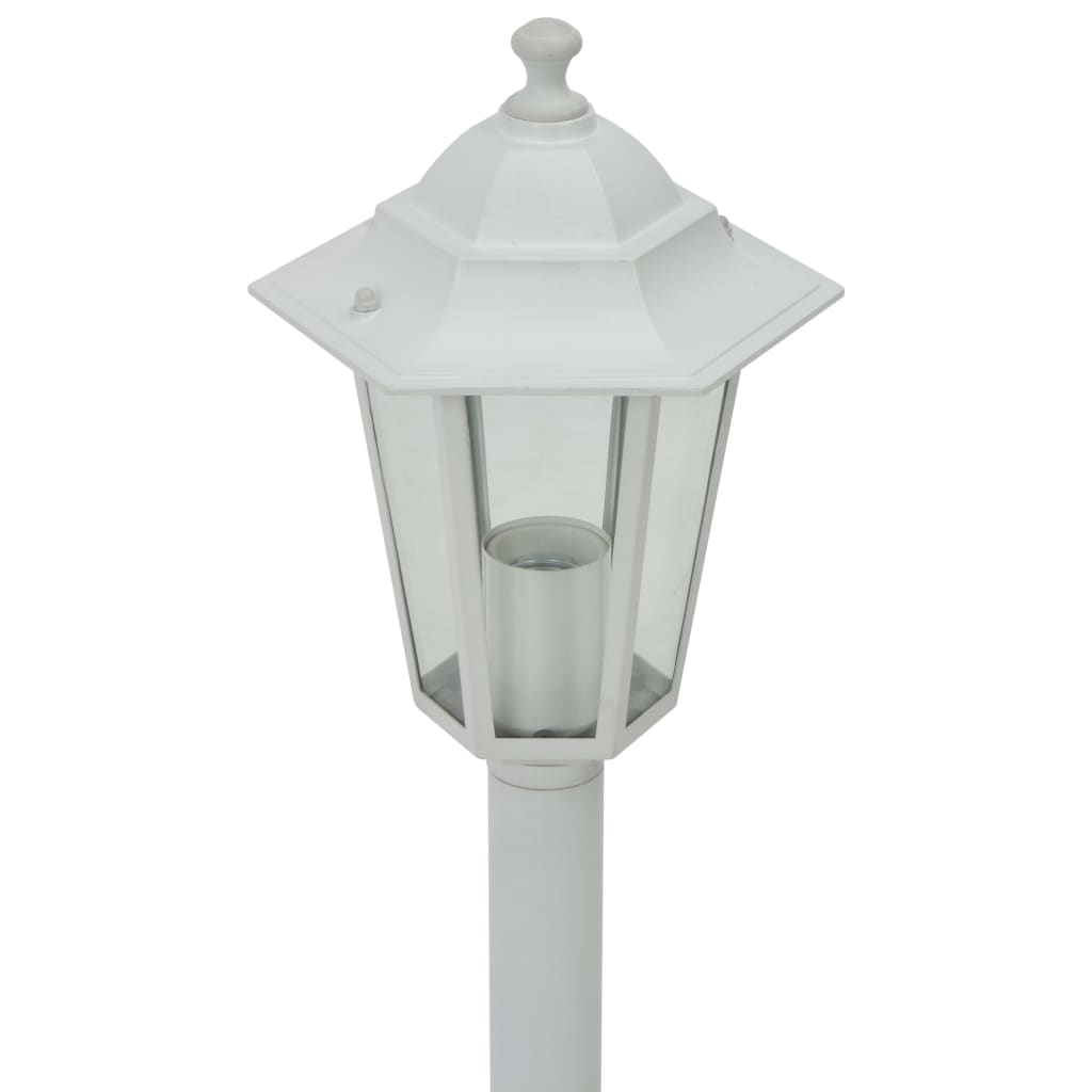 Lampioni da Giardino 6 pz E27 110 cm in Alluminio Bianco 44215