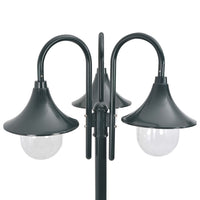 Lampada da giardino E27 220cm alluminio 3 lanterne verde scuro 02_0042543