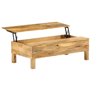 Tavolino da Salotto in Legno Massello di Mango 110x55x35 cm 246320
