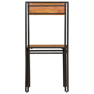 Sedie da Pranzo 2 pz in Legno Massello di Acacia