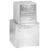 vidaXL Tavolini da Salotto 2 pz Argento in Alluminio