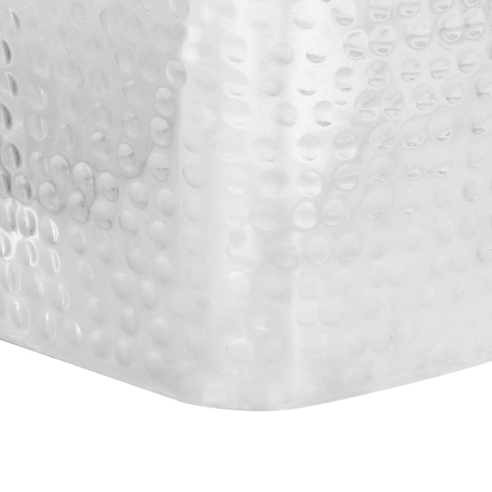 vidaXL Tavolini da Salotto 2 pz Argento in Alluminio