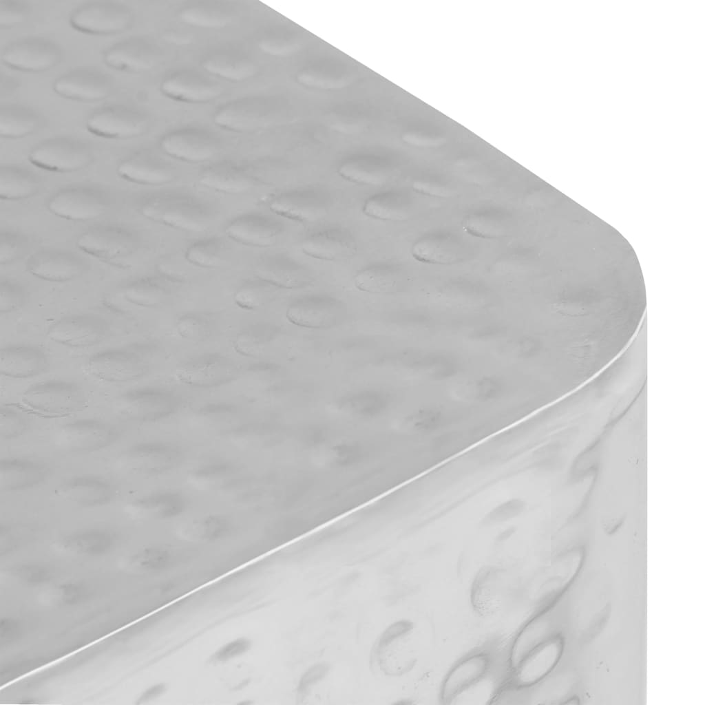 vidaXL Tavolini da Salotto 2 pz Argento in Alluminio