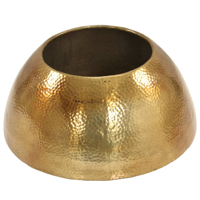 Tavolino da Salotto in Alluminio Martellato 70x30 cm Ottone 246508