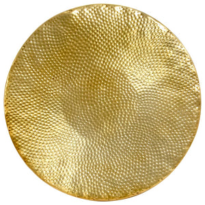 Tavolino da CaffÃ¨ in Alluminio Martellato 70x30 cm Ottone cod mxl 58598