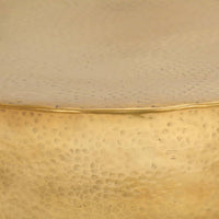 Tavolino da CaffÃ¨ in Alluminio Martellato 70x30 cm Ottone cod mxl 58598