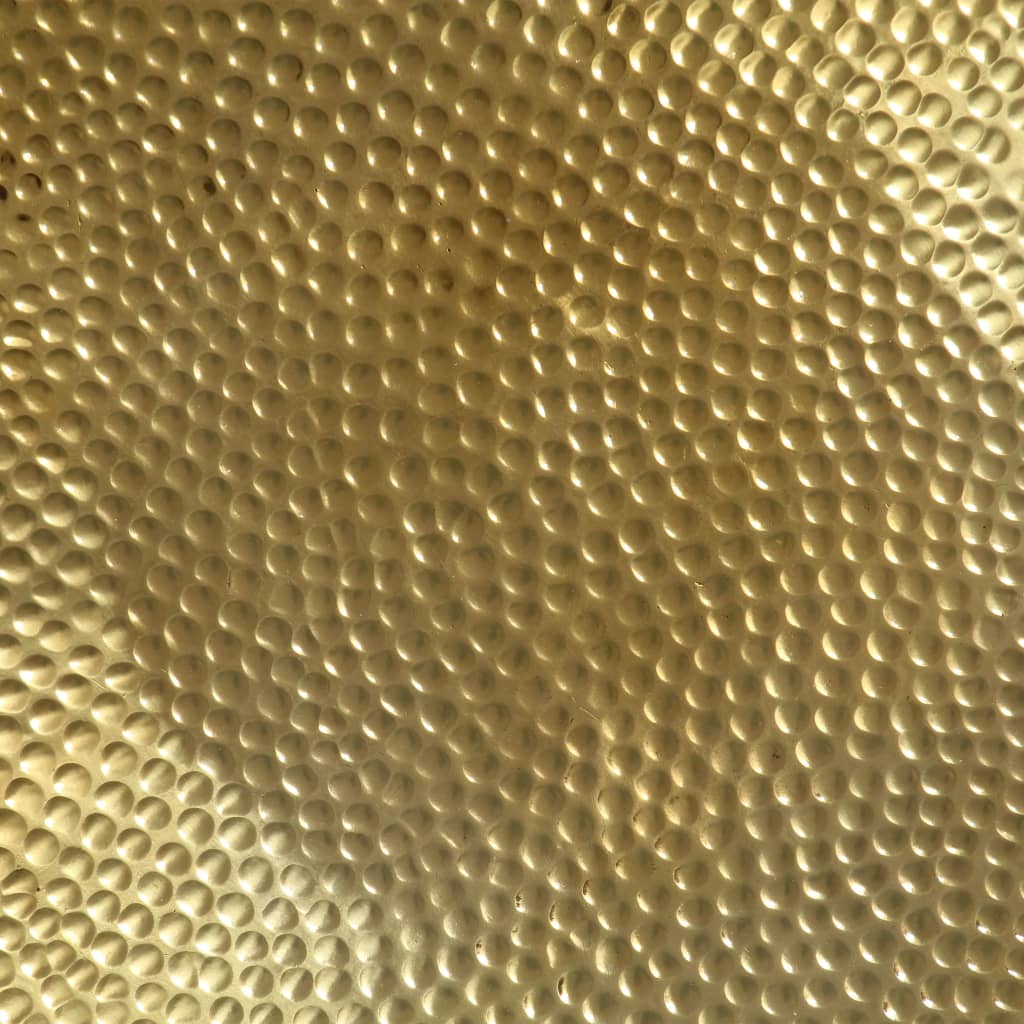 Tavolino da CaffÃ¨ in Alluminio Martellato 70x30 cm Ottone cod mxl 58598