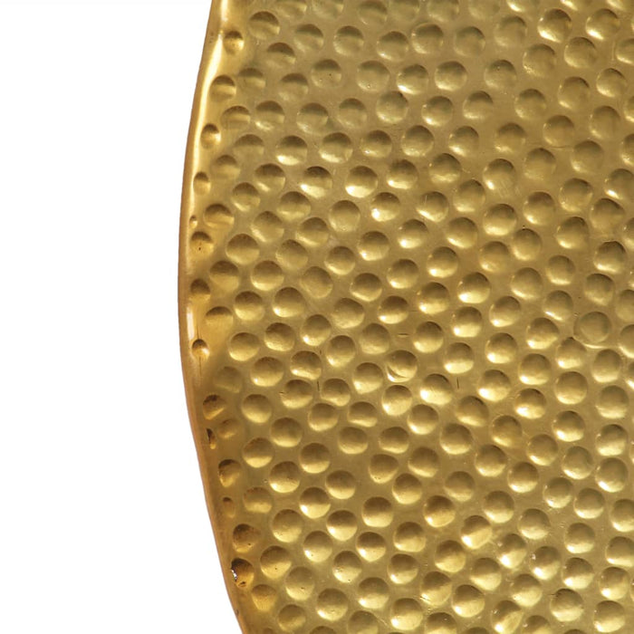 Tavolino da Salotto in Alluminio Martellato 70x30 cm Ottone 246508