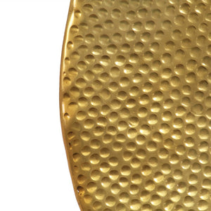 Tavolino da CaffÃ¨ in Alluminio Martellato 70x30 cm Ottone cod mxl 58598