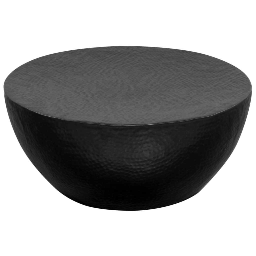 Tavolino da CaffÃ¨ in Alluminio Martellato 70x30 cm Nero cod mxl 21227