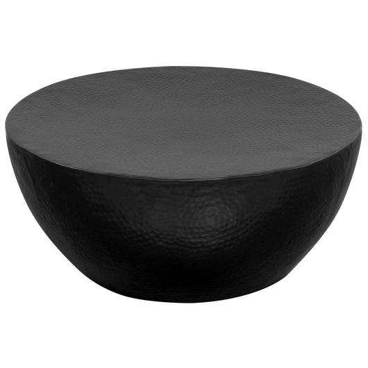 Tavolino da CaffÃ¨ in Alluminio Martellato 70x30 cm Nero cod mxl 21227