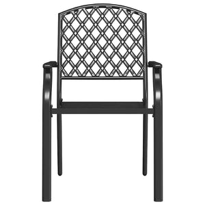 Sedie da Esterno Impilabili 2 pz in Acciaio Antracite 44265