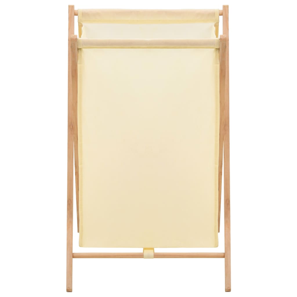 Portabiancheria in Legno di Cedro e Tessuto Beige 42x41x64 cmcod mxl 128205