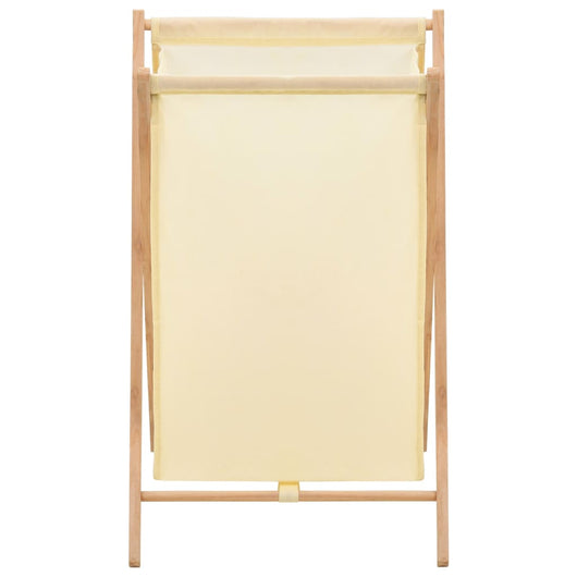 Portabiancheria in Legno di Cedro e Tessuto Beige 42x41x64 cm 246440